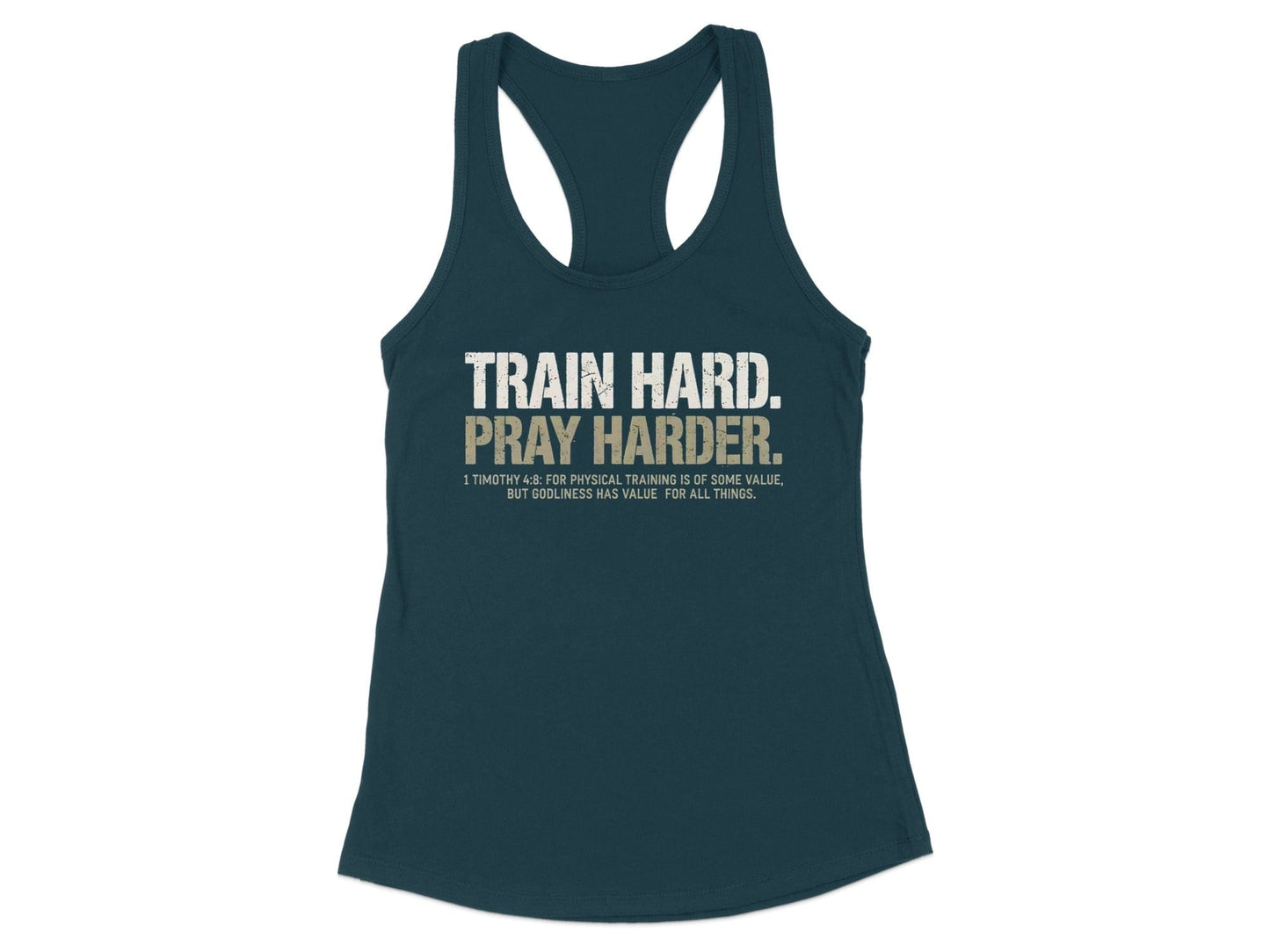 Train Hard Pray Harder Motivational Tank Top Product
