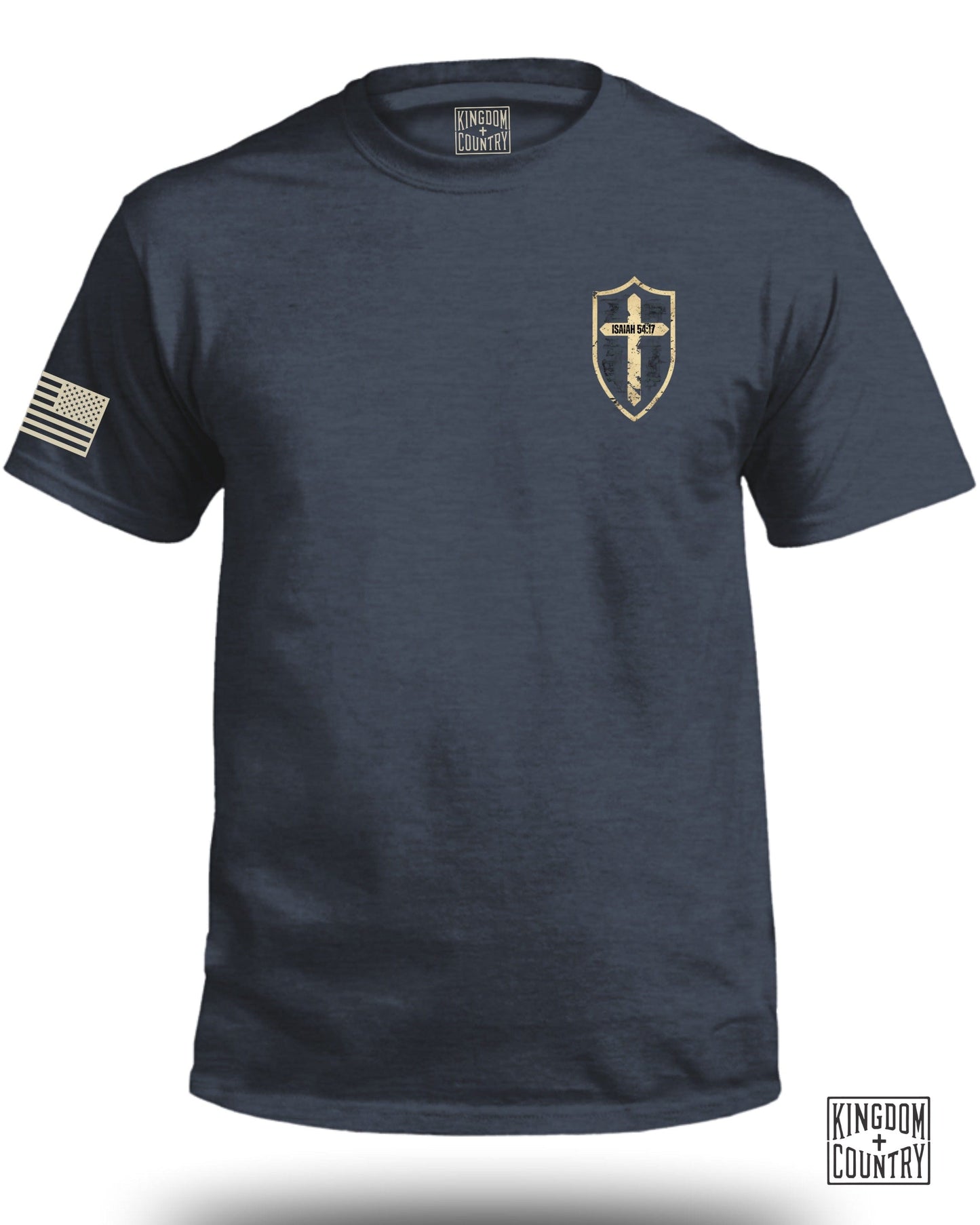 Distinctive Navy T-Shirt with Unique Shield Emblem product