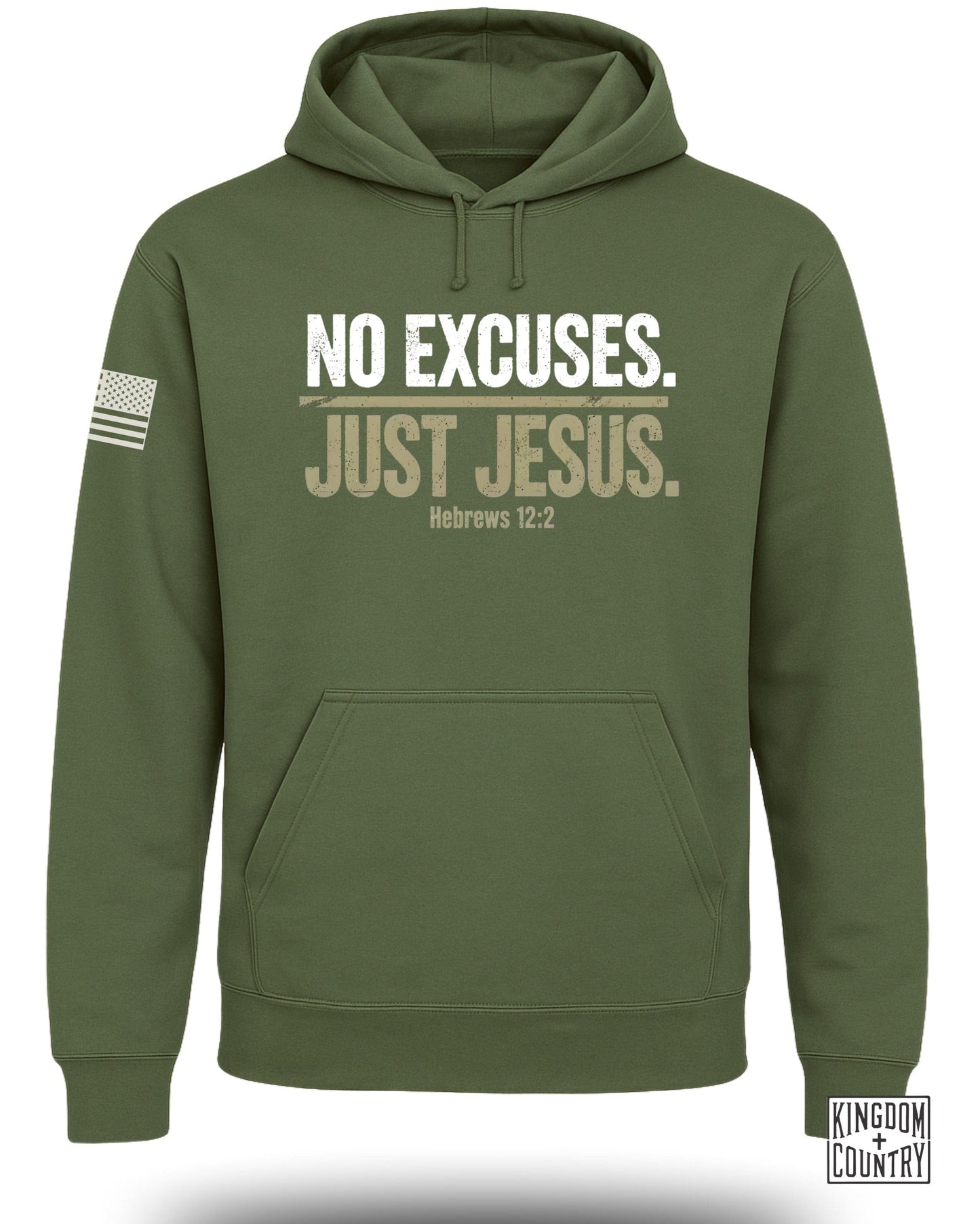 No Excuses Just Jesus Hebrews 12:2 Hoodie