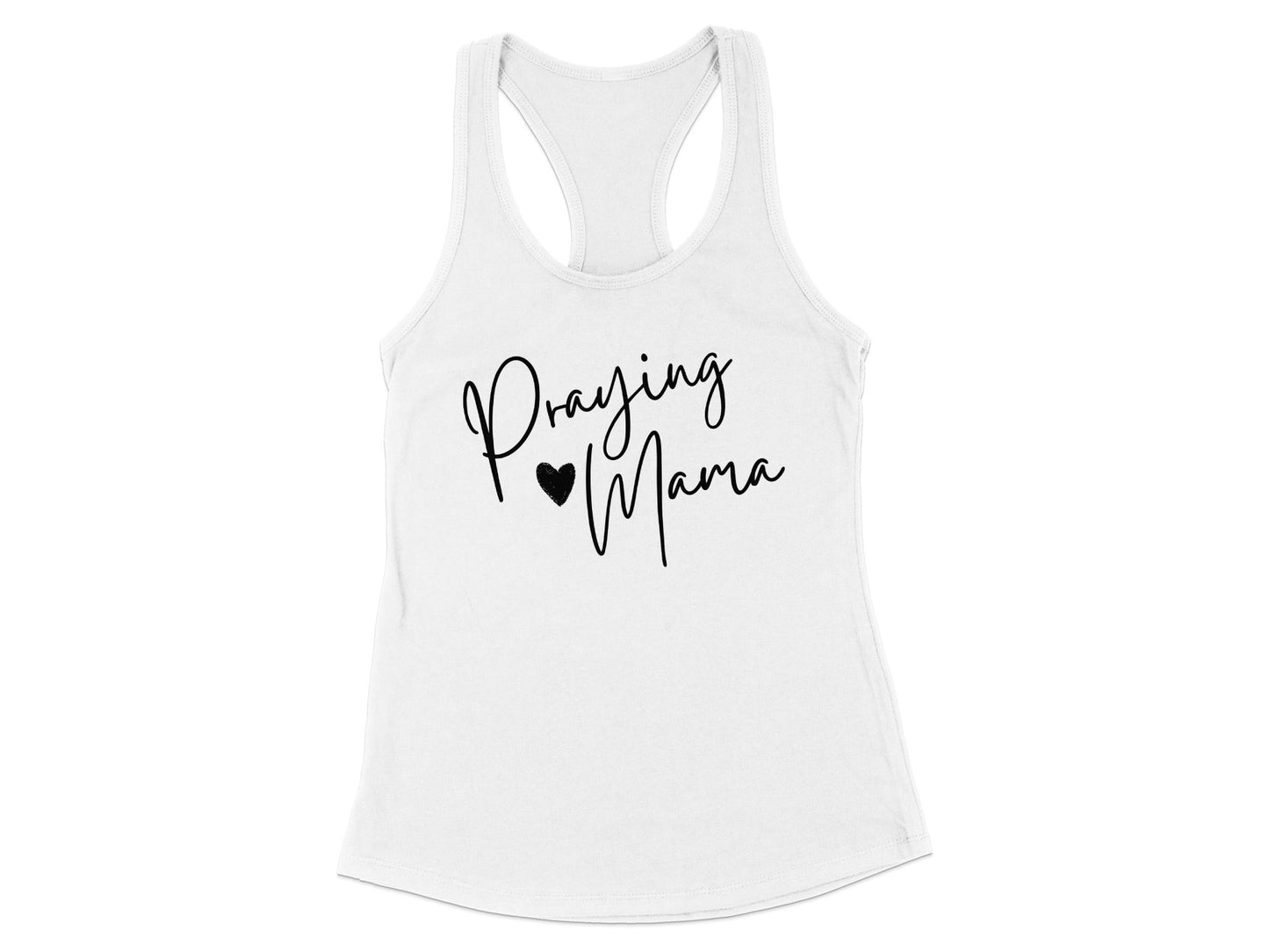 Praying Mama Black Heart Racerback Tank product