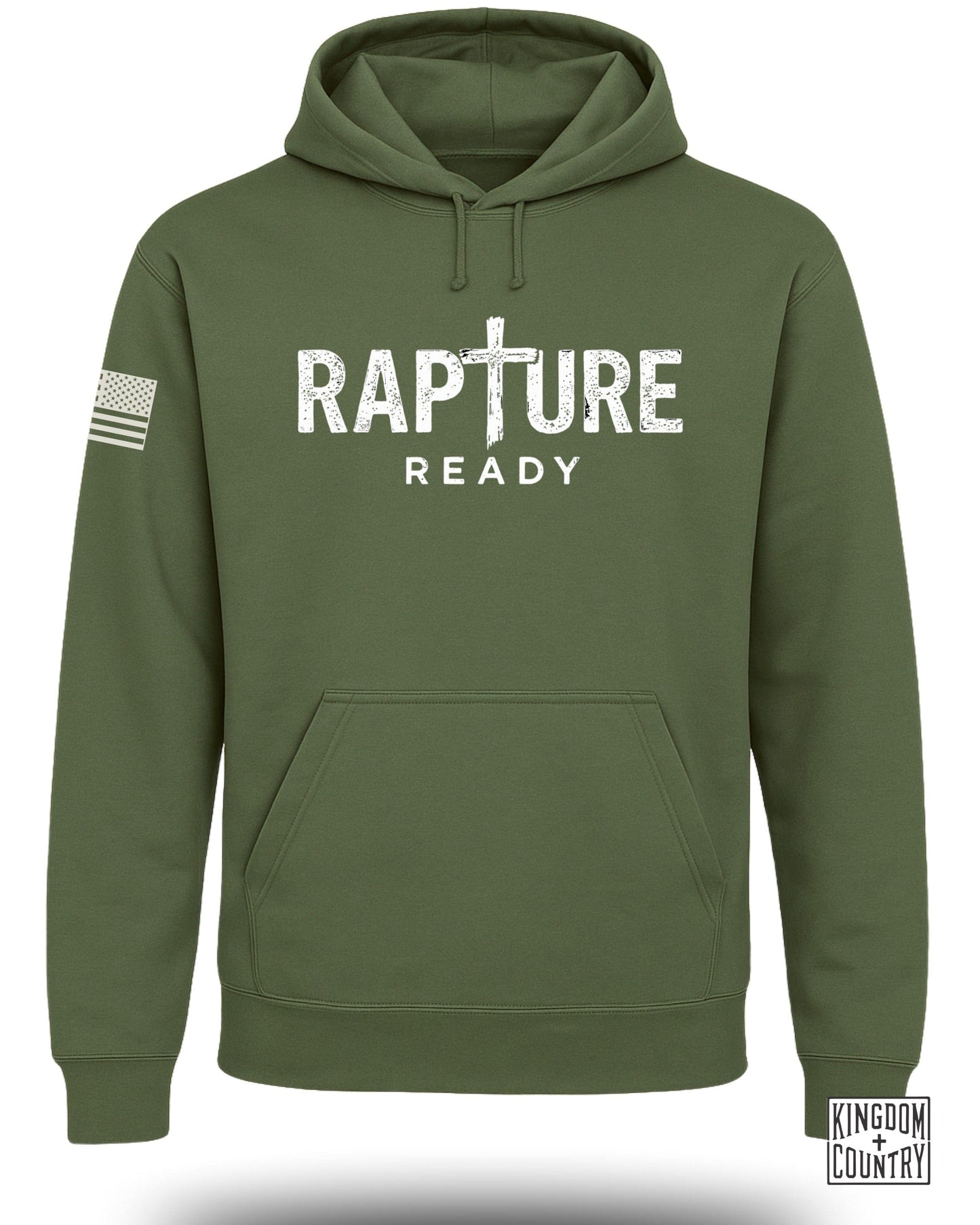 Rapture Ready Hoodie with American Flag Patch