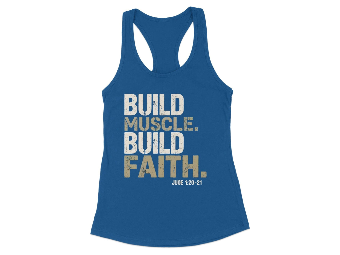 Build Muscle Build Faith Motivational Tank Top