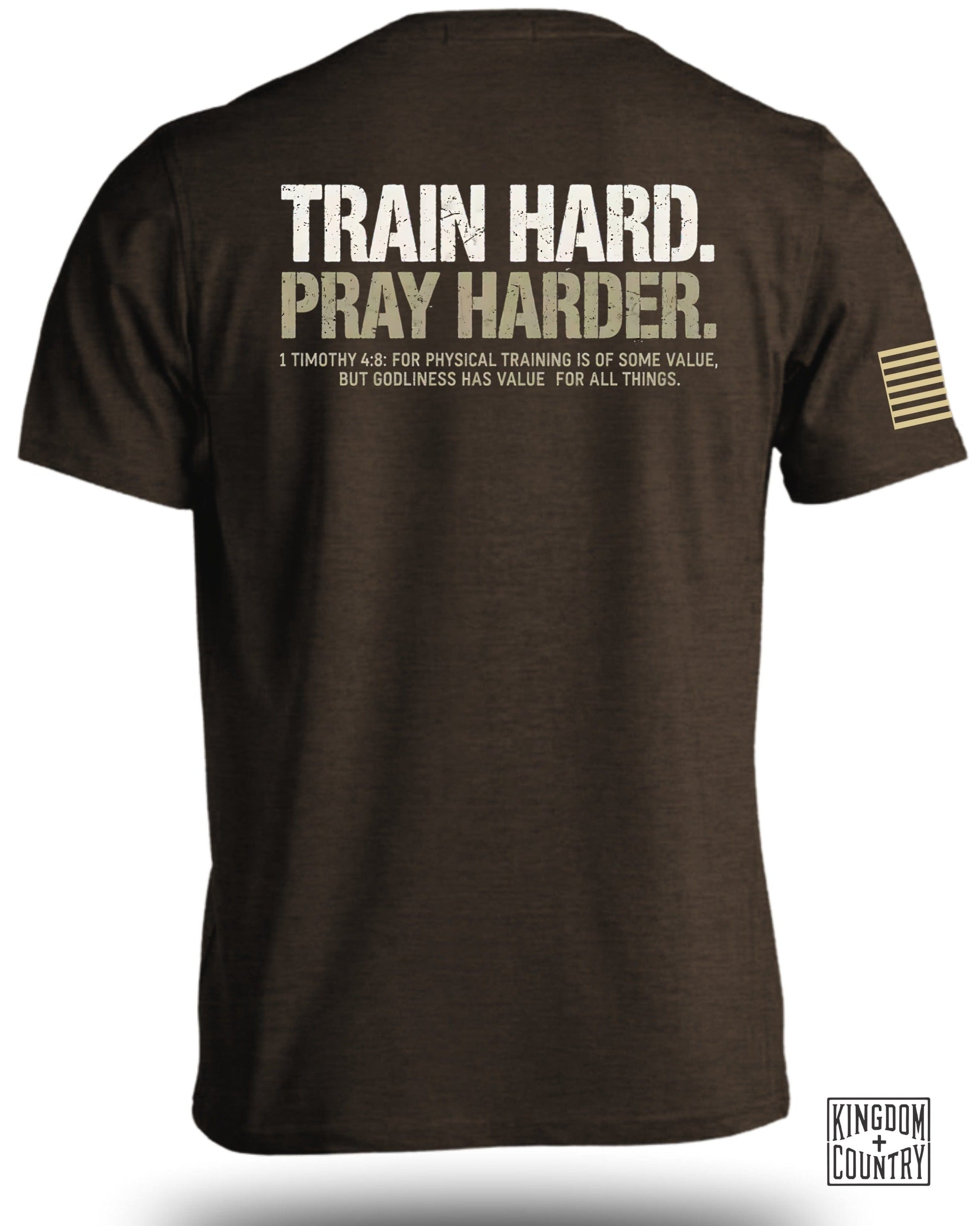 Train Hard Pray Harder Design T-shirt product type