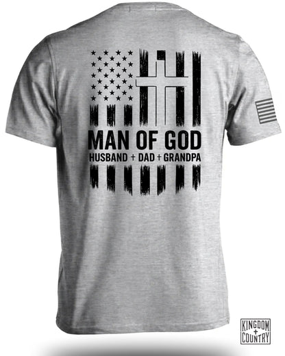 Man Of God Husband Dad Grandpa Graphic Shirt product type