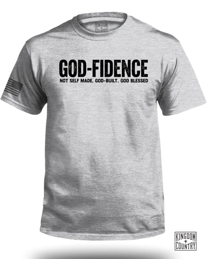GOD-FIDENCE GOD-BUILT GOD BLESSED TSHIRT product type
