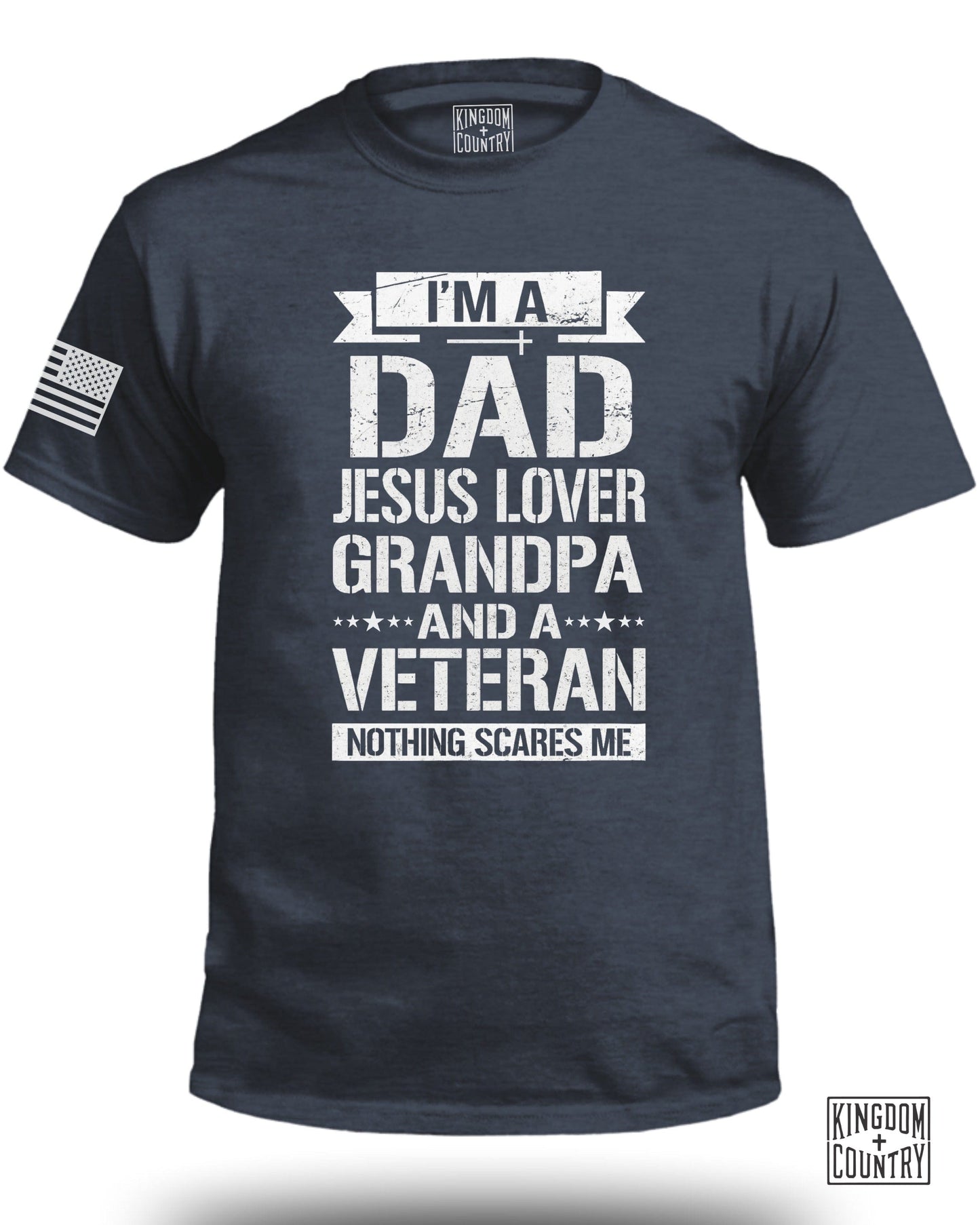 I'm a Dad Jesus Lover Grandpa Veteran T-shirt product