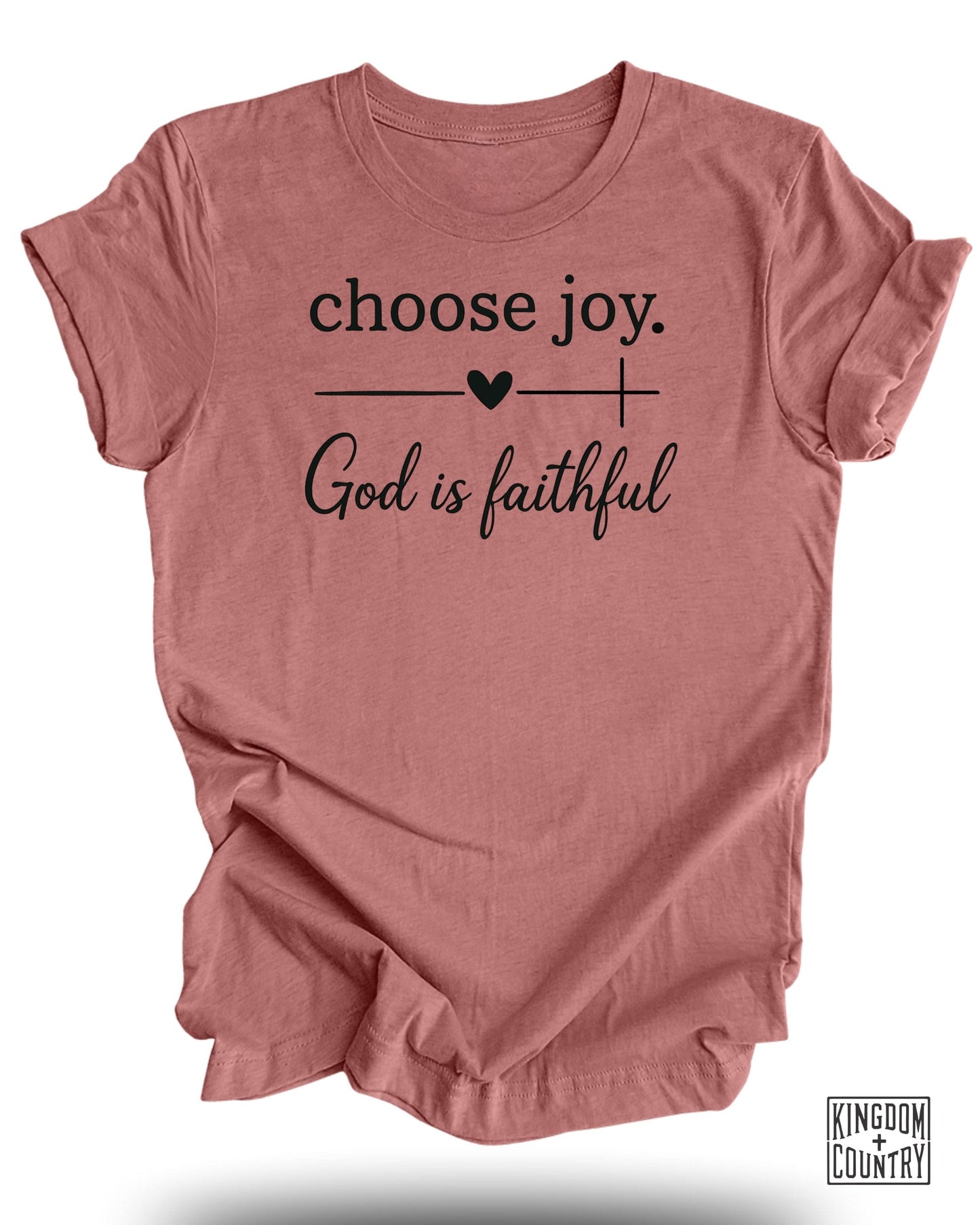 Choose Joy God is Faithful Pink T-shirt product