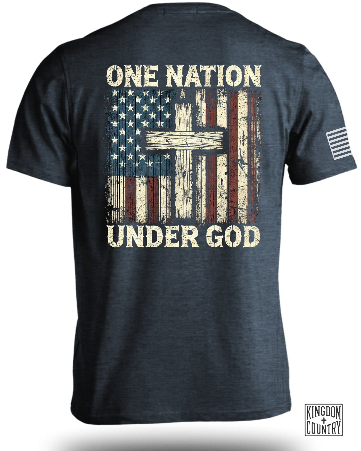One Nation Under God Flag Cross Patriotic Shirt product