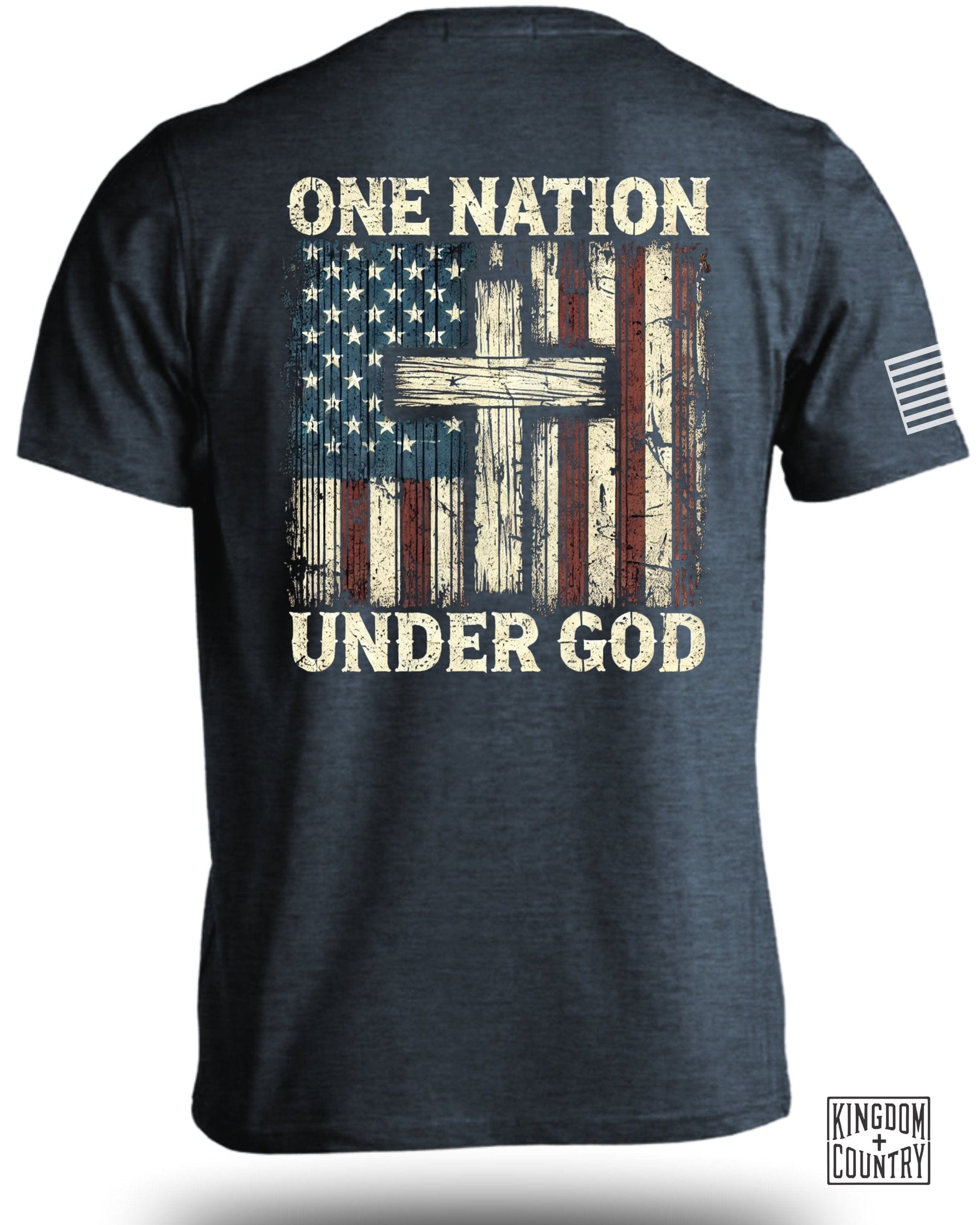 One Nation Under God Flag Cross Patriotic Shirt product