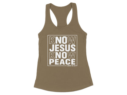 Know Jesus Know Peace John 16:33 Tank Top product type