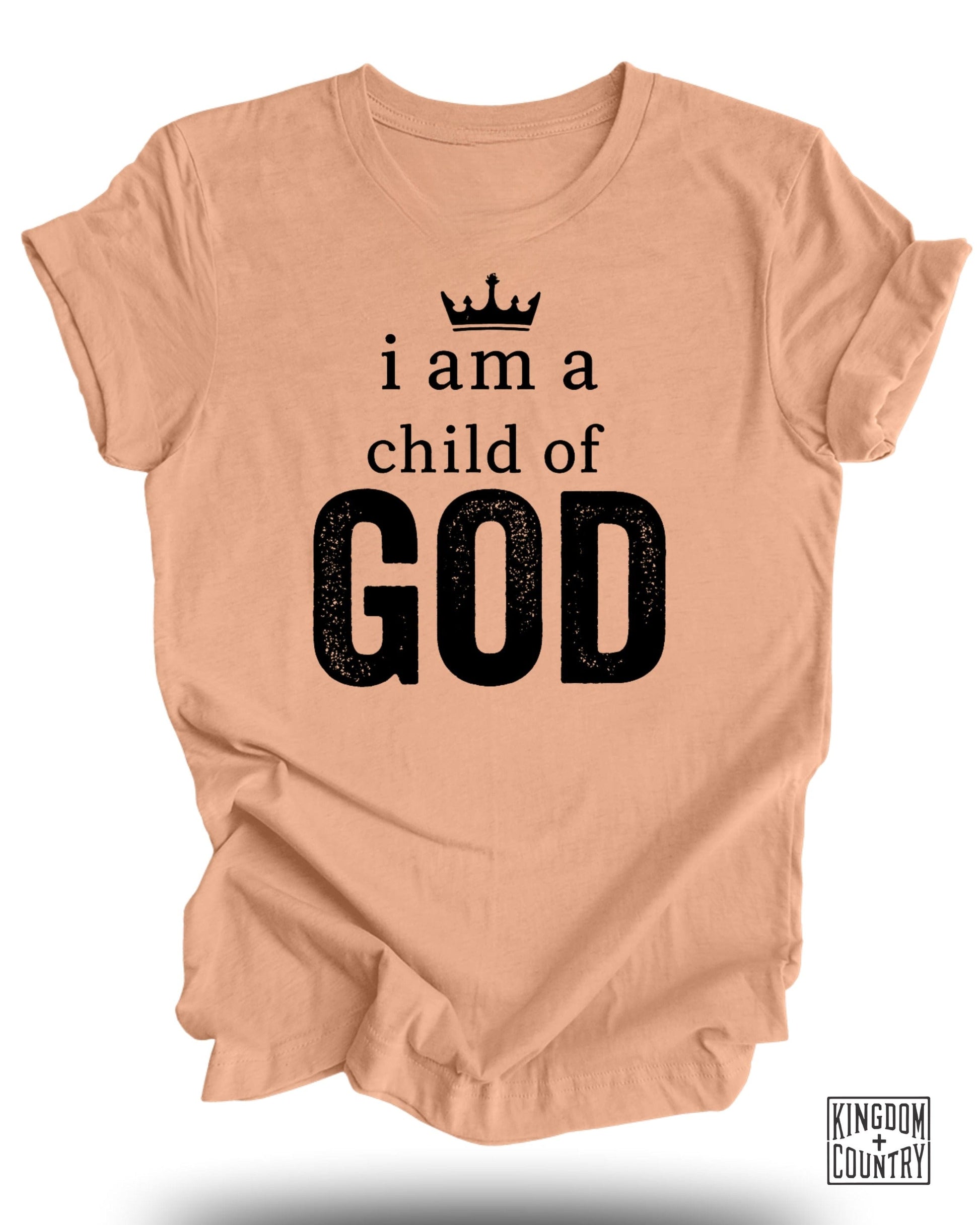 I am a child of God inspirational quote t-shirt product type