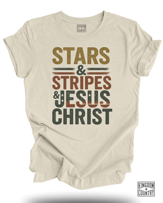 Stars Stripes and Jesus Christ T-shirt product