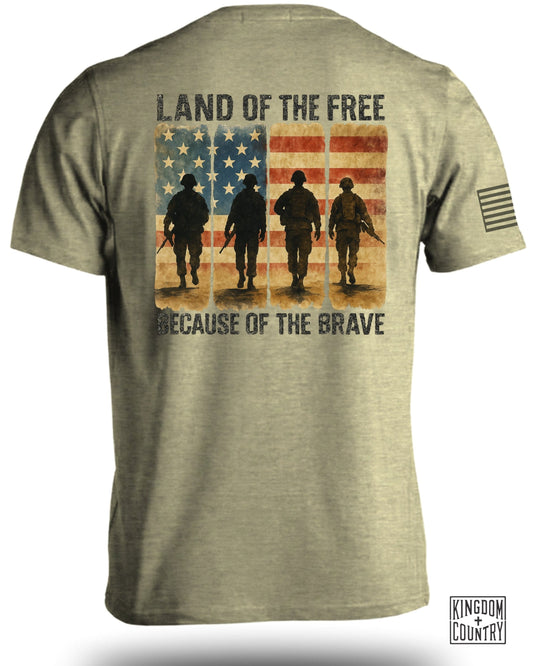 Land of the Free Because of the Brave shirt product