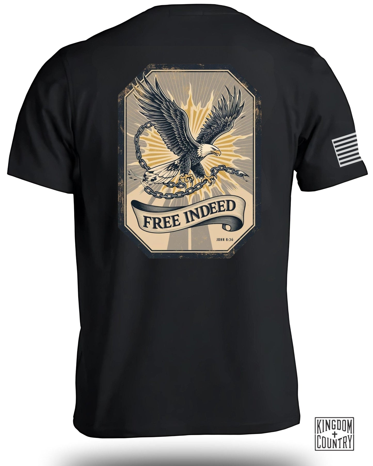 Free Indeed Eagle Design Short Sleeve Shirt product