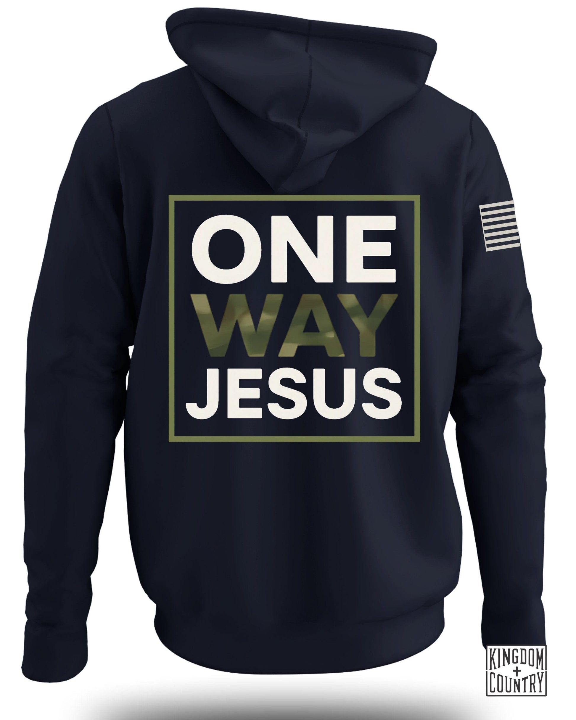 ONE WAY JESUS Graphic Hoodie Back Printed product