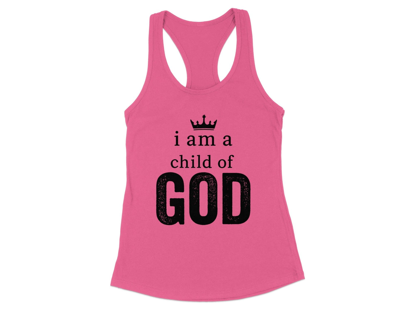 i am a child of GOD printed pink sleeveless product type