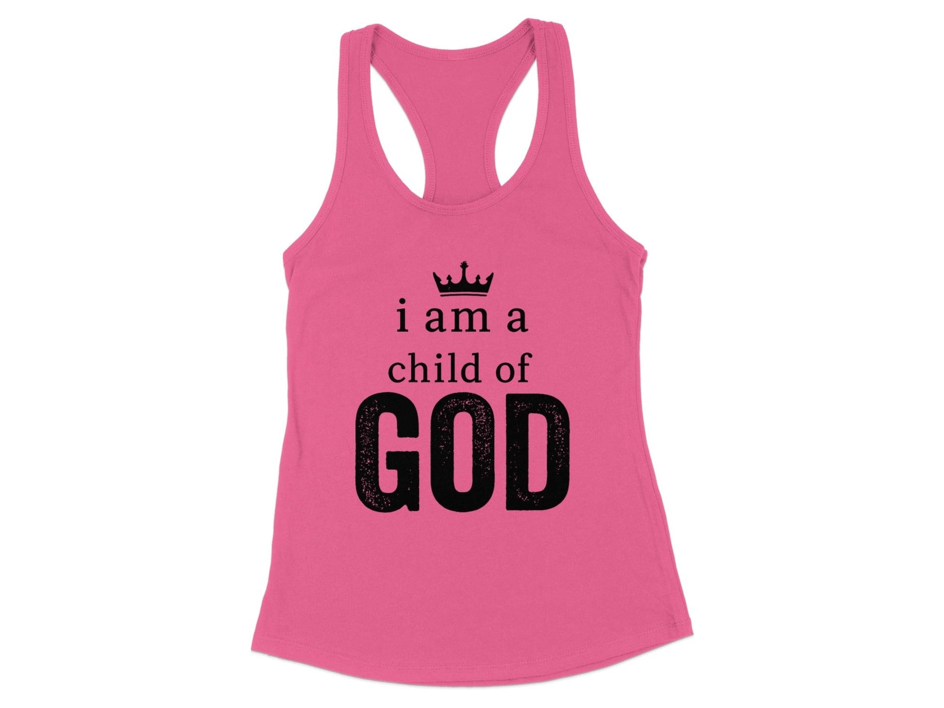 i am a child of GOD printed pink sleeveless product type