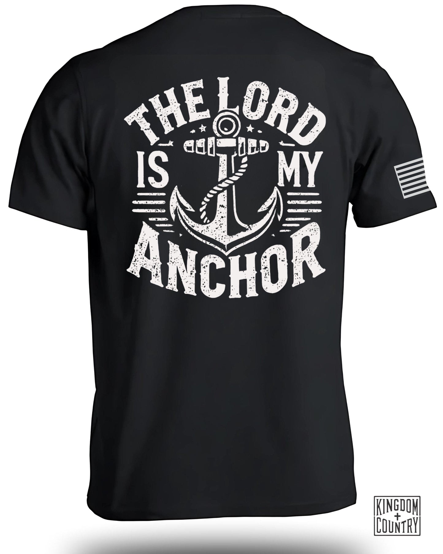 Faith-Inspired Anchor Design Black T-Shirt Product