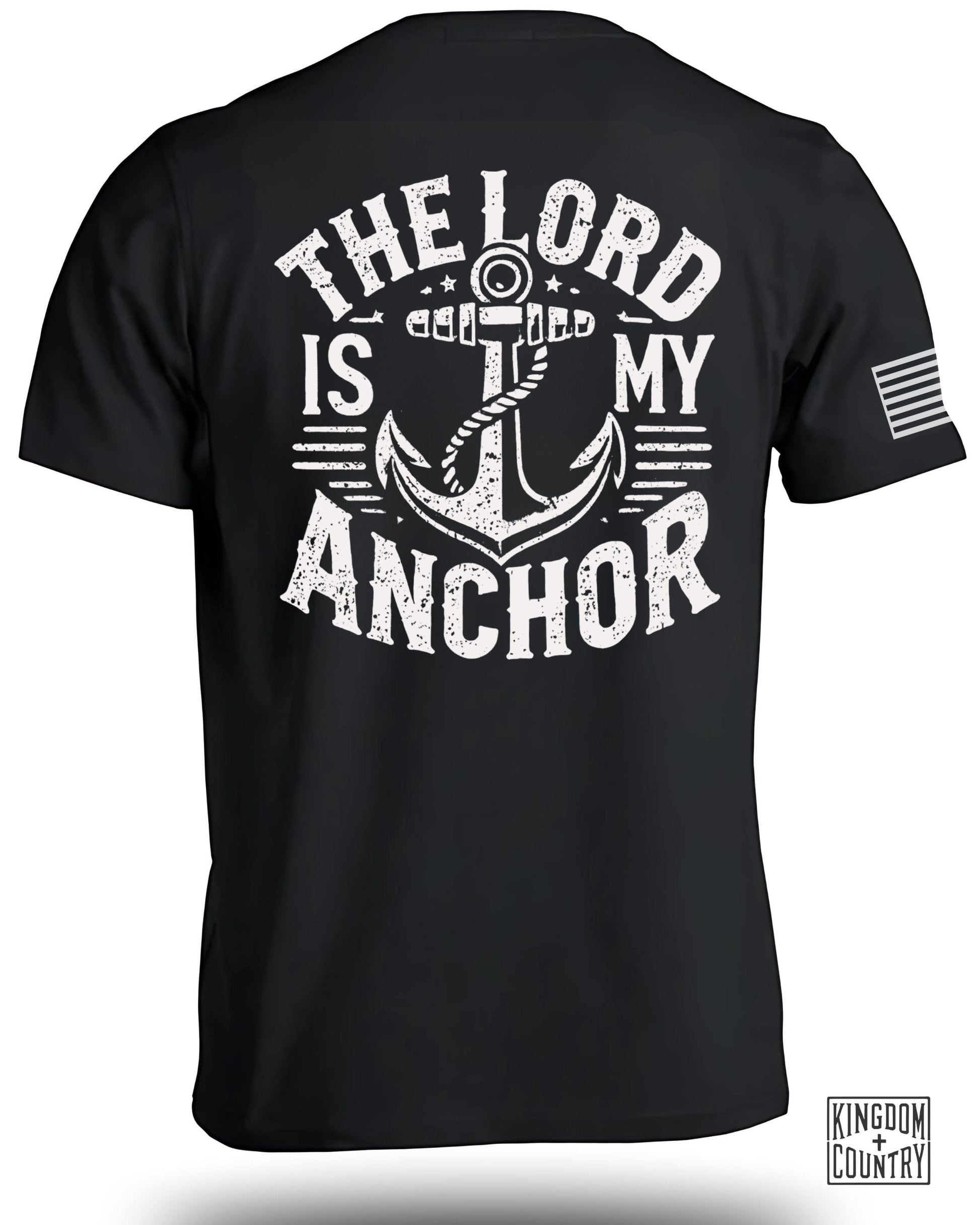 Faith-Inspired Anchor Design Black T-Shirt Product