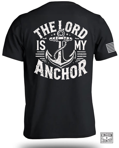 Faith-Inspired Anchor Design Black T-Shirt Product