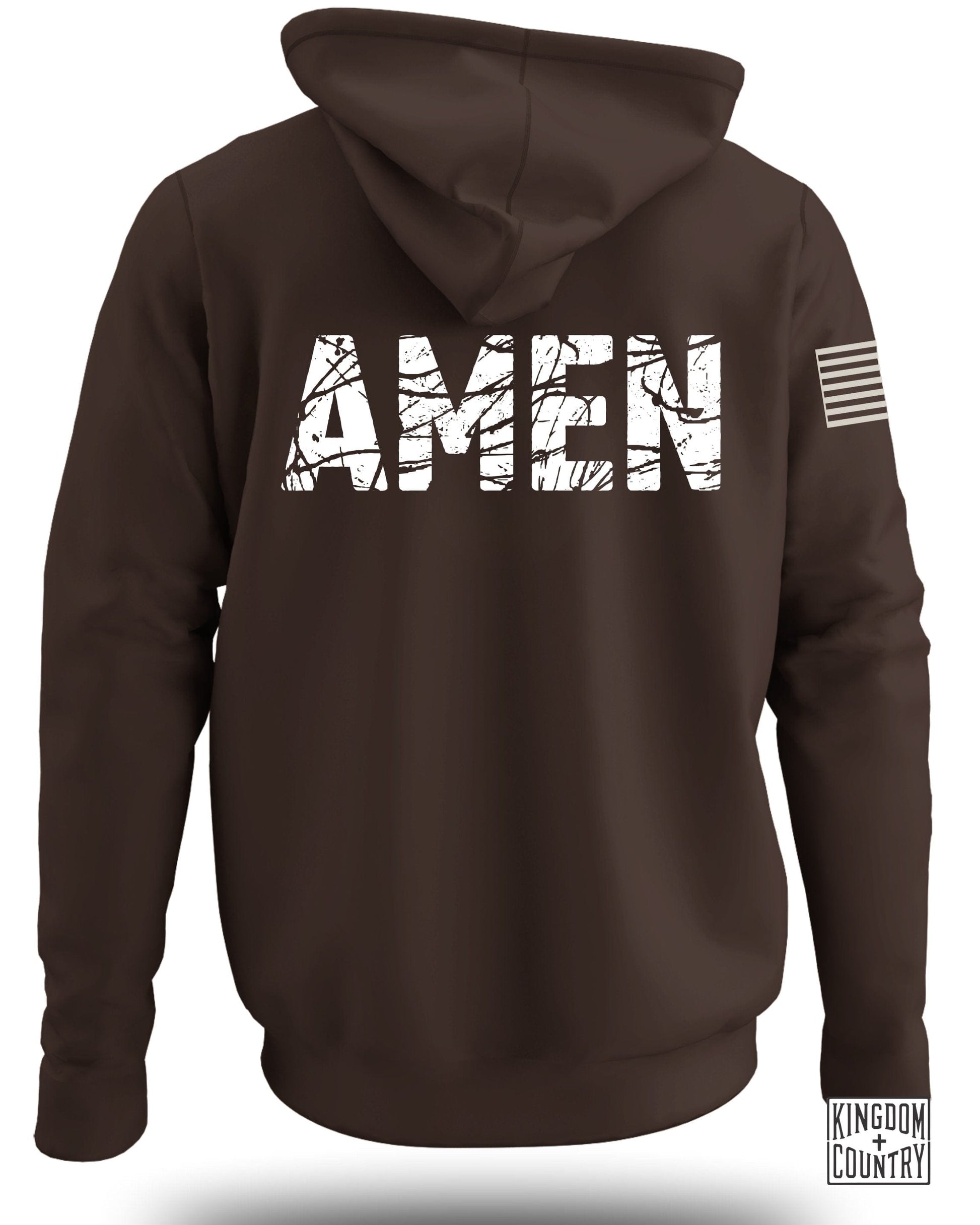 AMEN Hoodie with American Flag Graphic on Sleeve product type