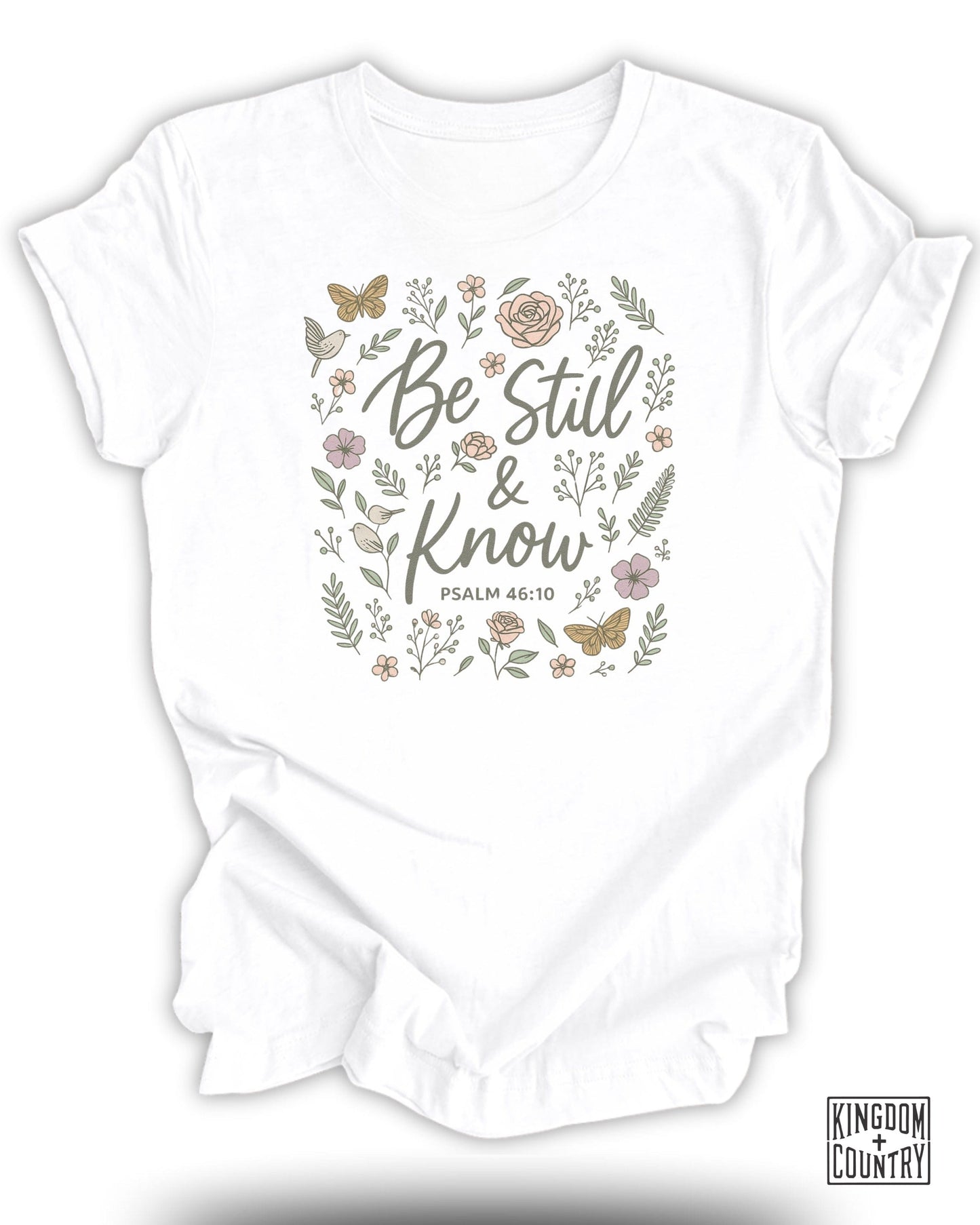 Be Still Know Psalm 46:10 Floral Design Shirt product