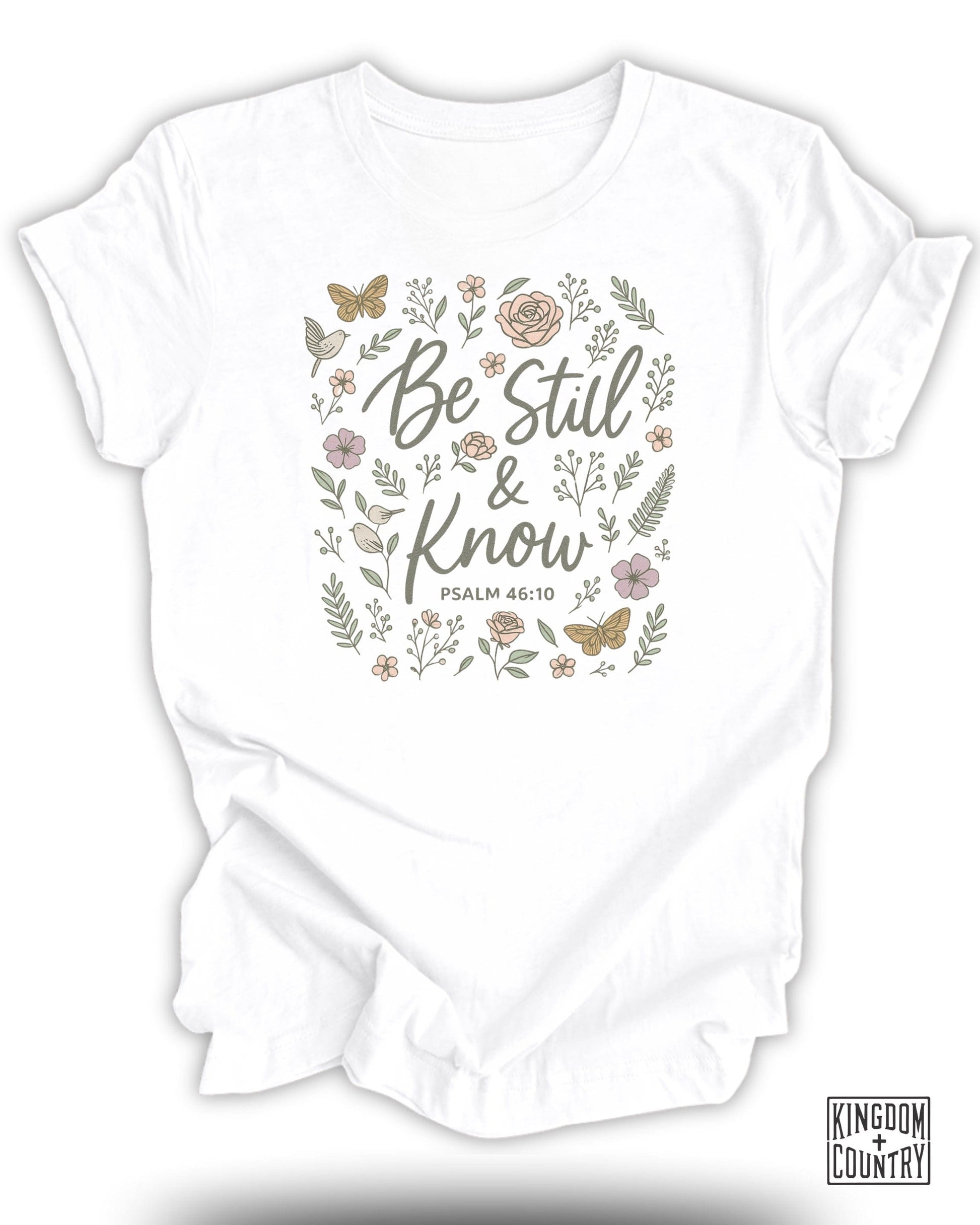 Be Still Know Psalm 46:10 Floral Design Shirt product