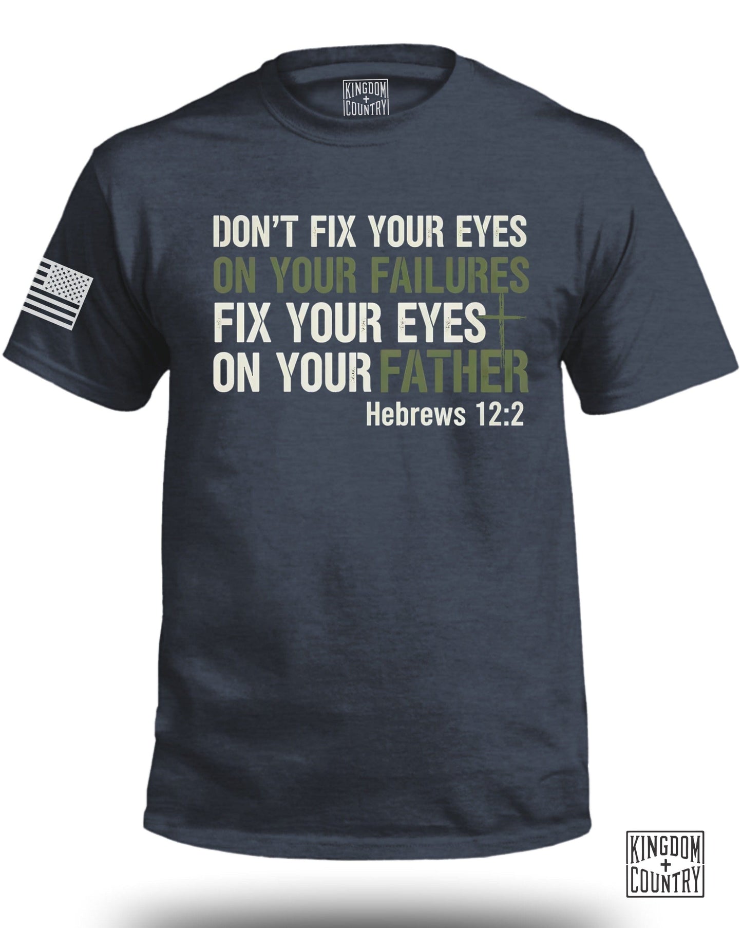 Inspirational Hebrews 12:2 Printed T-Shirt product