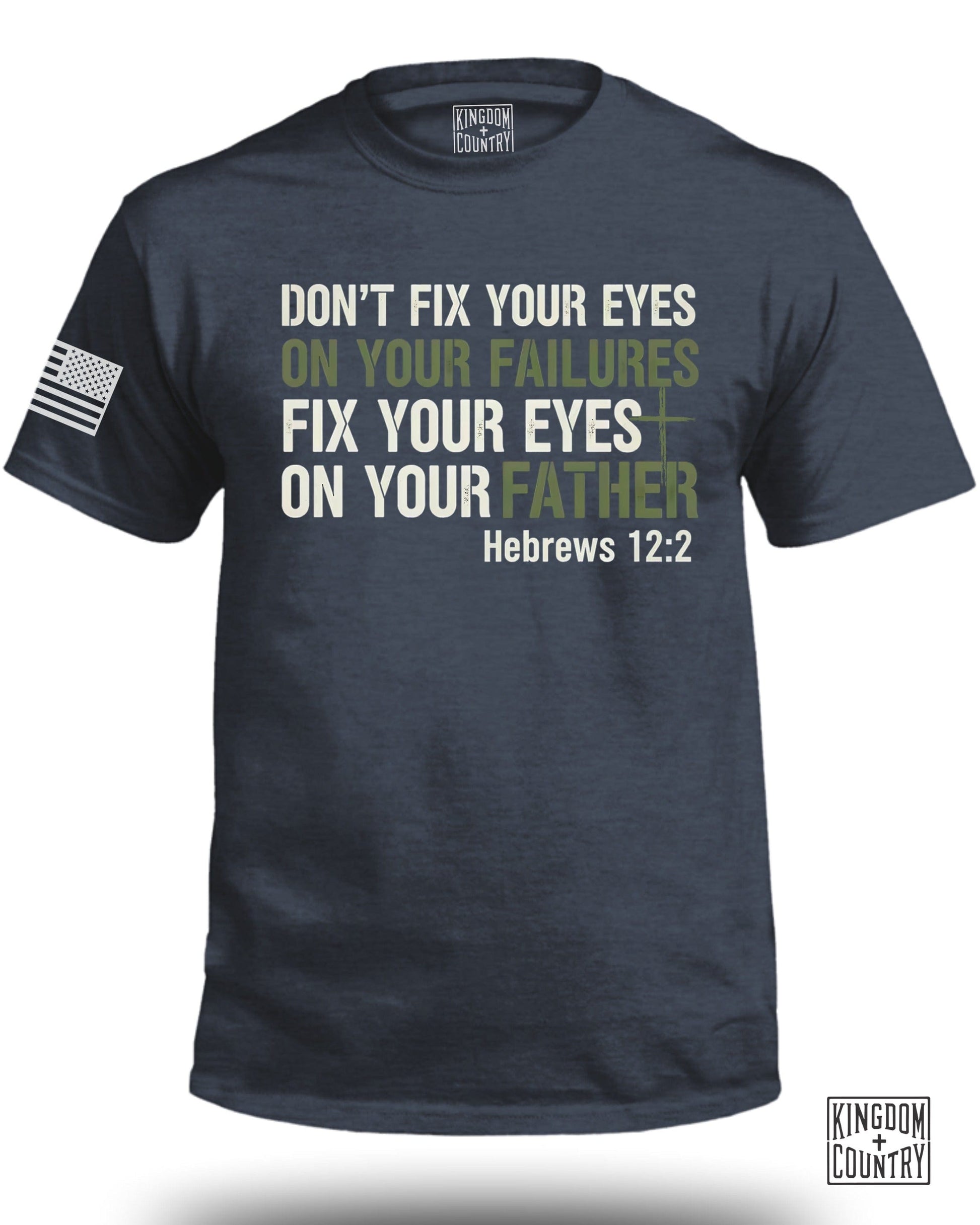 Inspirational Hebrews 12:2 Printed T-Shirt product
