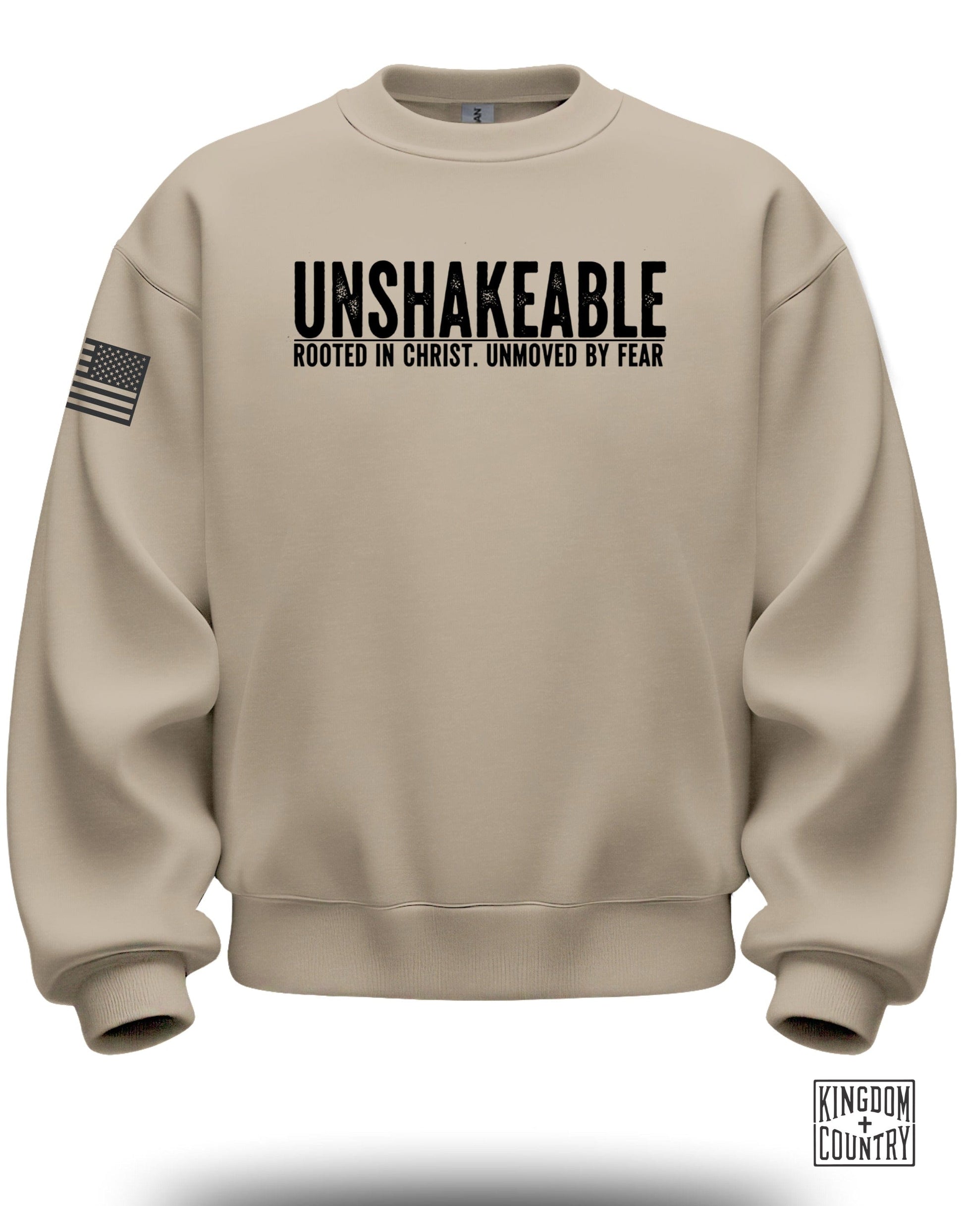 Unshakeable Rooted In Christ Unmoved By Fear Sweatshirt