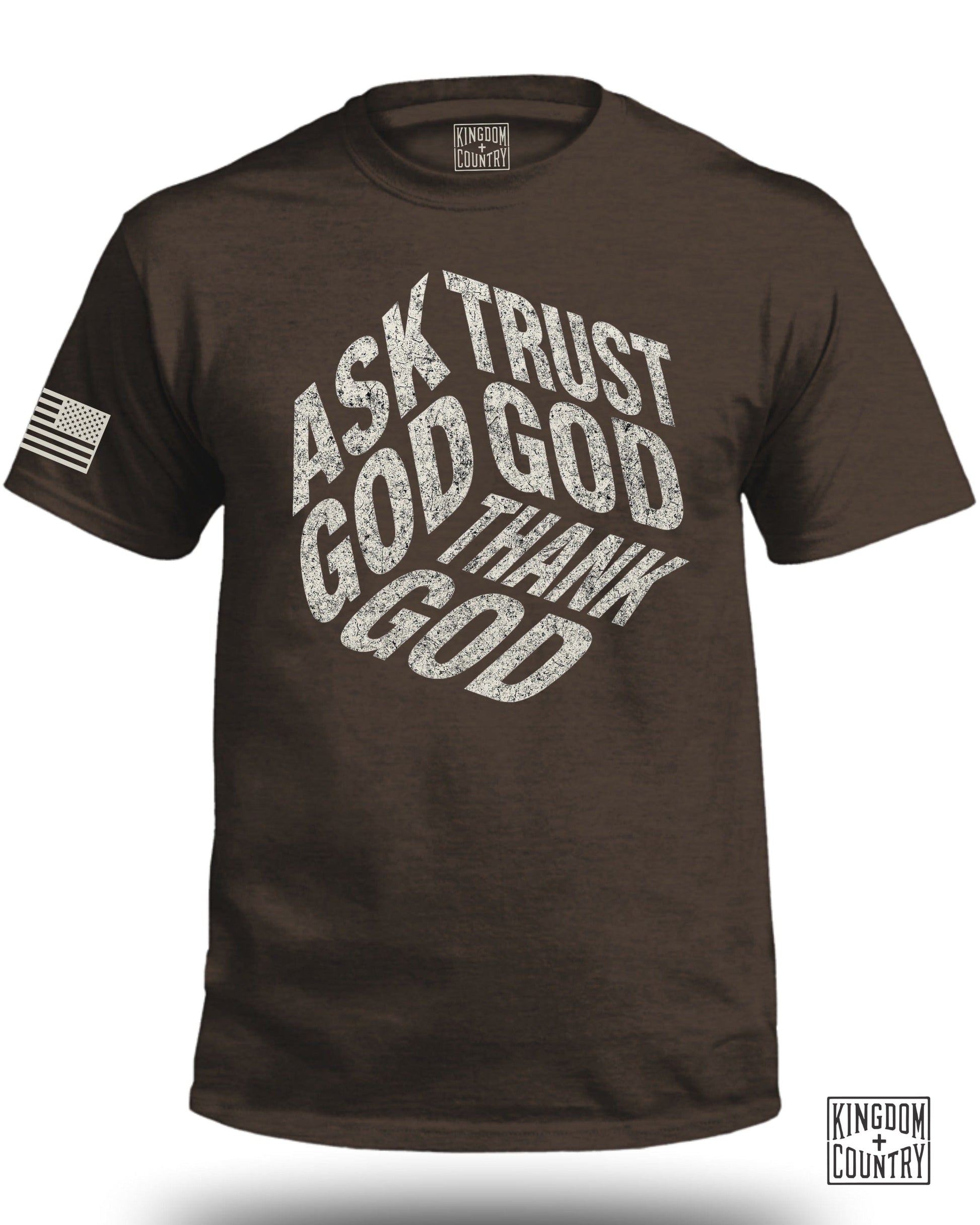 Ask Trust God Thank God Inspiring Graphic T-shirt product