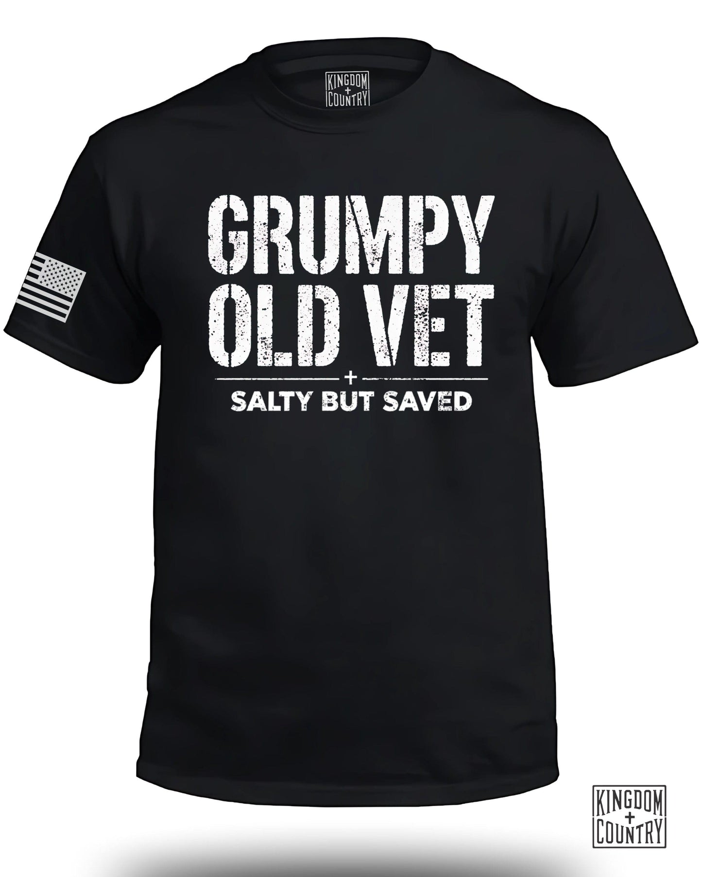 Grumpy Old Vet Salty But Saved Veteran T-Shirt product