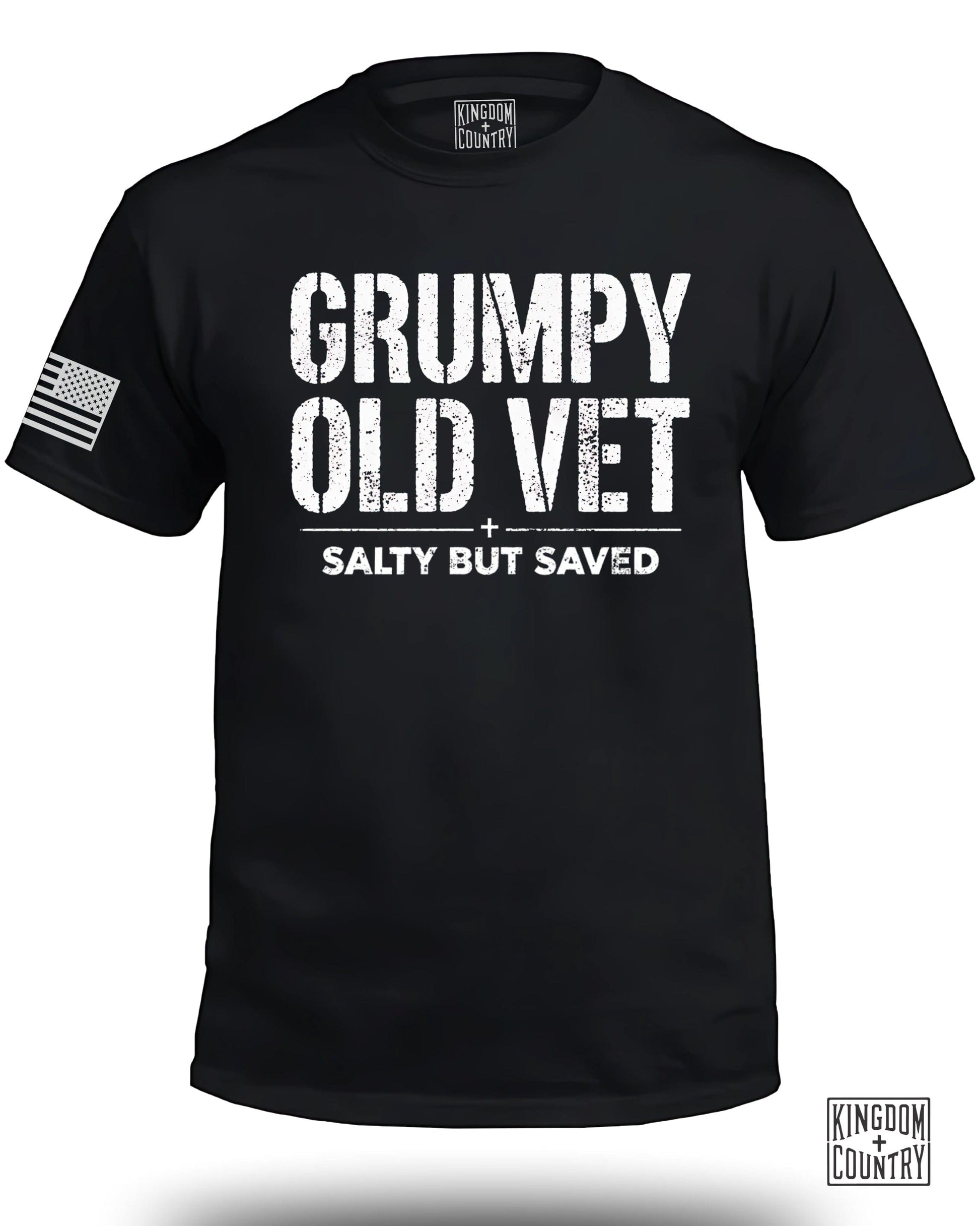 Grumpy Old Vet Salty But Saved Veteran T-Shirt product