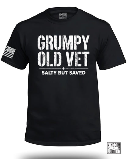 Grumpy Old Vet Salty But Saved Veteran T-Shirt product