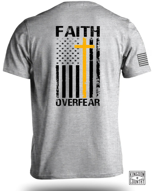 Faith Over Fear American Flag Graphic Shirt product type