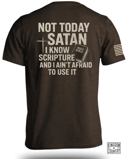 Not Today Satan Scripture I Ain't Afraid T-shirt product type
