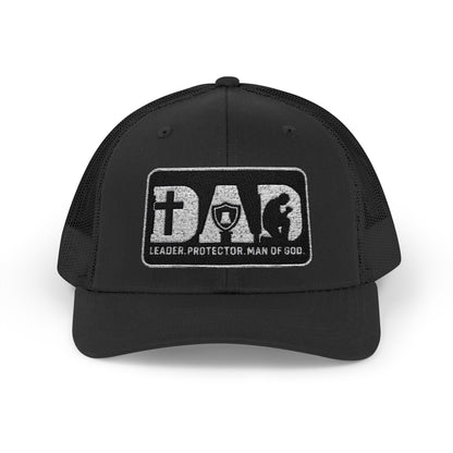 Dad-Leader Protector Man of God Snapback Trucker Cap