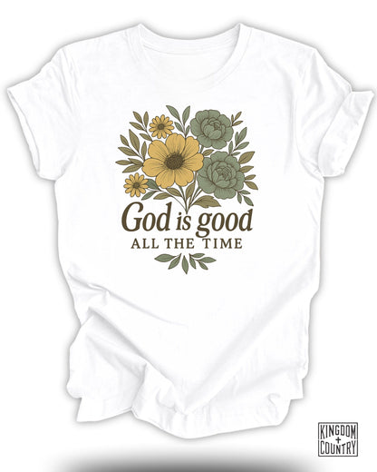 Inspirational Floral Graphic T-Shirt God is Good product type
