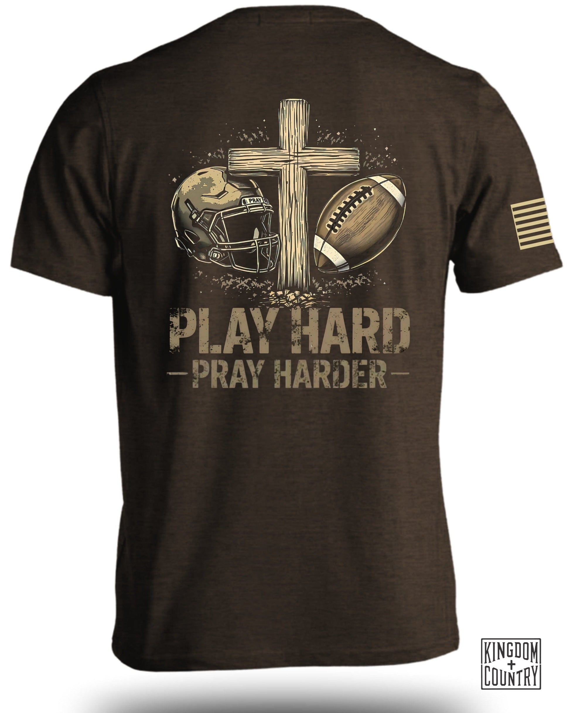 Play Hard Pray Harder Football Graphic Shirt product type