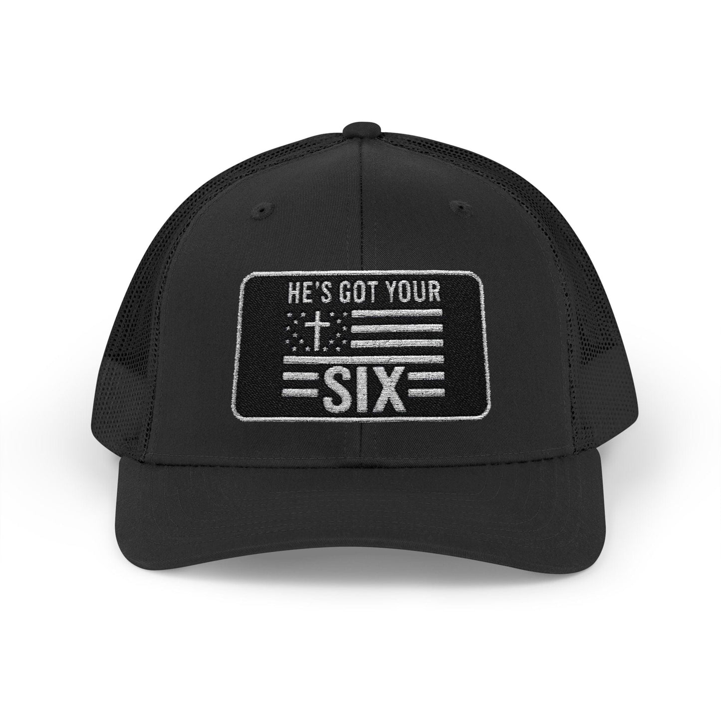 He's Got Your Six Snapback Trucker Cap