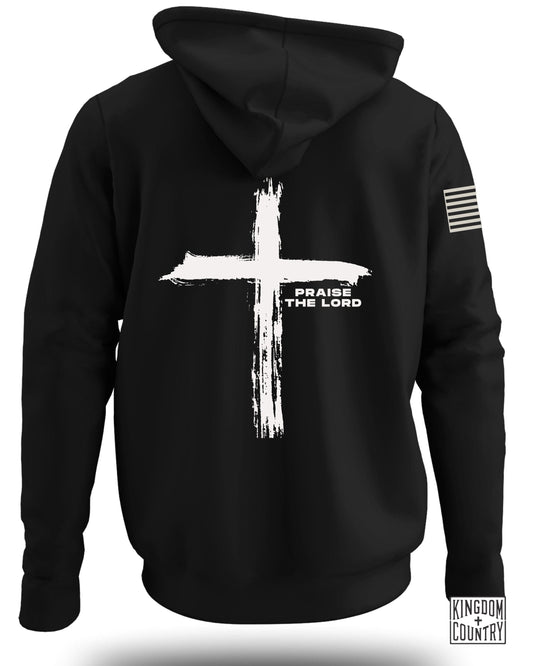 Praise the Lord Cross Graphic Black Hoodie product type