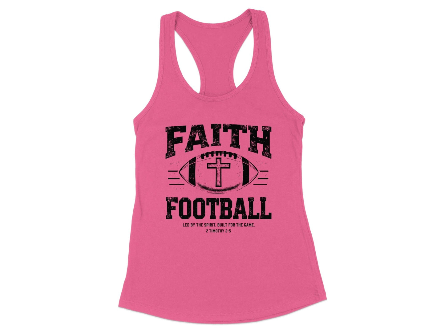 Faith Football Racerback Tank Top product type