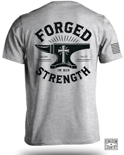 Forged In His Strength Graphic T-shirt product