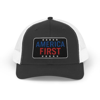 America First Snapback Trucker Cap