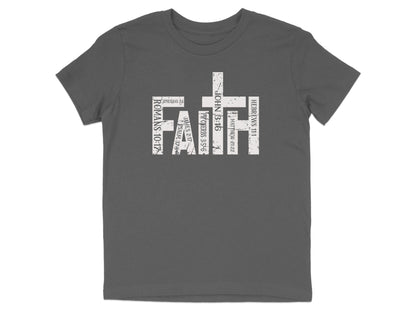 Faith Word Cloud Grey Graphic T-Shirt
