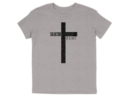 SALVATION IS A GIFT Cross Graphic Print T-shirt