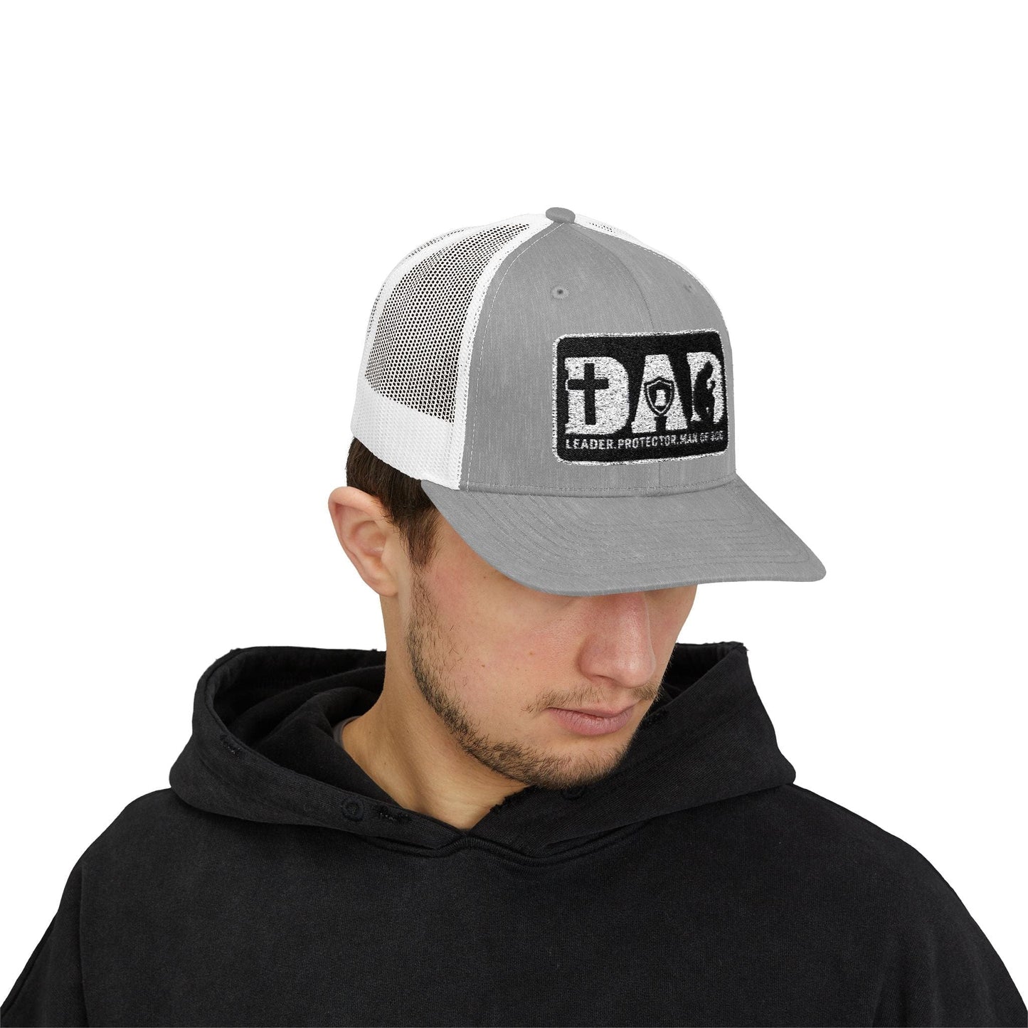 Dad-Leader Protector Man of God Snapback Trucker Cap