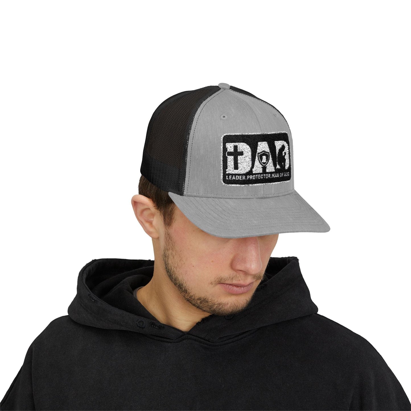 Dad-Leader Protector Man of God Snapback Trucker Cap