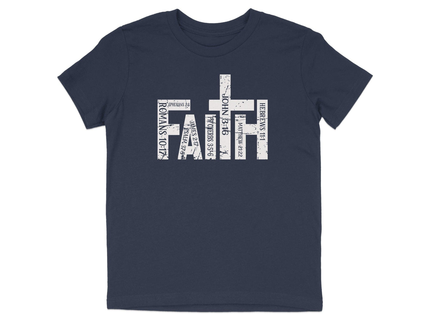 Faith Graphic Design Blue T-Shirt