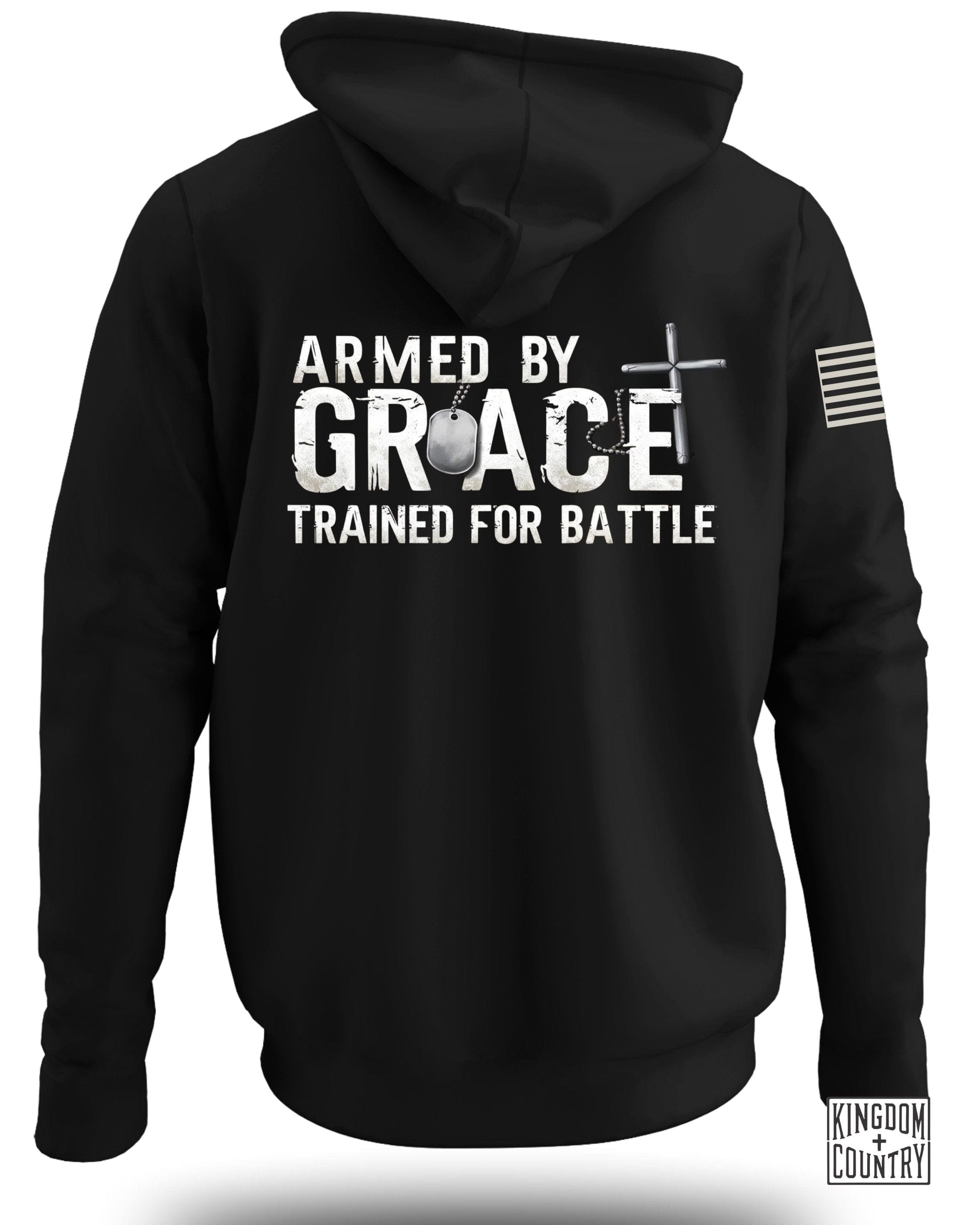 Armed by Grace Trained for Battle Hoodie product type
